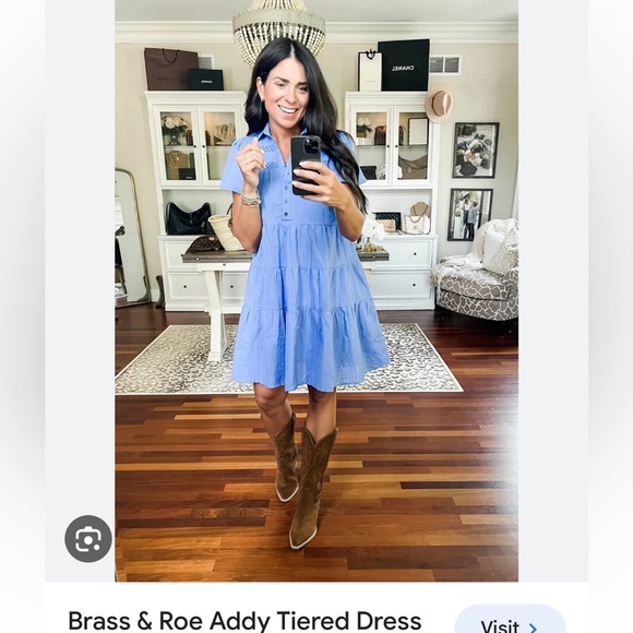 New Brass and Roe by Called to Surf Black Addy Tiered Dress Knee Length Sz Large - Picture 1 of 6